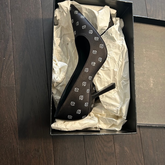 Alexander WangDelphine crystal-embellished satin pumps